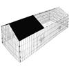 CADOCA® Recinto Conigli Esterno 180x75x75cm Conigliera con Protezione Solare Giardino Gabbia Animali Porcellini India Lepri