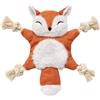 FANCY Pets Gioco Cane Volpe 25 cm Peluche per Cani Piccoli e Cuccioli con Squeaker, Corde e Suono, Giocattolo Cane senza Imbottitura, Peluche Antistress Resistente per Cuccioli e Cani
