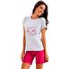 Il Granchio Pigiama Donna Corto in Cotone GP5101 (IT, Testo, XXL, Regular, Regular, Standard, Grigio)