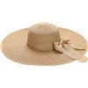 QUUPY Cappello di paglia da donna a tesa larga con grande fiocco, pieghevole, arrotolabile, protezione solare UPF 50+, colore: cachi, cachi, medium