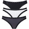 Sloggi 24/7 Weekend Tanga - Tanga, confezione da 6 Pettine nero 42