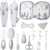Lictin Kit per la toelettatura del bambino, 25 in 1, set di tagliaunghie elettrico per bambini, lima per unghie sicura con luce automatica, kit per la cura della scuola materna, kit portatile per la