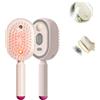Jtxcreate Spazzola A Vapore Elettrica, 3 in 1 Lisciatrice A Vapore Ricaricabile con Olio e Misurino, Pettine Massaggiante Retrattile Con Cuscinetto D'aria, Lisciante Al V apore Per Capelli Folti Lisci Mossi