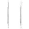 Diffaxy Strumento per brufoli 2 pezzi, filettatura antiscivolo, in acciaio inox, per rimuovere le impurità della pelle, acne e whiteheads, double face, soft touch