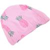 Mikikit 2 Pezzi Cuffia da Nuoto con Design Elastico e Motivo Ananas Rosa, Morbida e Antiscivolo, per Vacanze Estive e Attività in Piscina o Spa