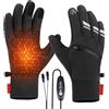 Générique Guanti Moto Riscaldati, Tre Livelli di Riscaldamento Guanti USB Touch con Tasca, Muchardes Riscaldanti Uomini Donne Attività All'Aperto, Sci Snowboard Caccia