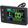 Acouto Display LCD per Ciclismo Elettrico, Materiale ABS con Retroilluminazione a Grande Schermo e Connettore a 5 Pin, per la Maggior Parte Dell'installazione di Manubri di Biciclette e
