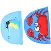 Hemobllo 2 Pezzi Cuffia da Nuoto Professionale in Poliestere Antiscivolo con Protezione Orecchie, Comoda e Flessibile, Accessorio Unisex per Piscina e Bagno, Design Simpatico Granchio e
