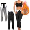 Striegro Pantaloni da Sauna per Donna Tuta da Sauna Modellante a Vita Alta, Accessori per Esercizi Dimagranti Pantaloni Neri di Facile Manutenzione Fitness Palestra Yoga Ragazza.