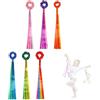 Kaeltsyn 6 Leggeri Stelle filanti da Polso Ritmo Danza Arcobaleno Nastri da Ginnastica Danza Stelle filanti Ritmo per Un Facile Trasporto Polso da Ballo