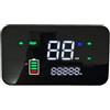 Hoppipola Tachimetro con display a LED per triciclo elettrico (48-72 V), contatore digitale a 6 poli con indicatori di direzione, max 99 km/h, ricambio per cruscotto di bici elettriche e scooter