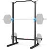 WINNOW Squat rack Altezza regolabile Power Cage con Pull Up Bar, Multi-Funzione Home Gym Power Tower Allenamento di Forza Squat stand Barbell Rack (Gabbia di potenza base)