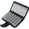 Etyldya Pill Contenitore Organizer Tablet Giornaliero Dispenser di Compresse con Chiusura Sicura Pelle Plastica Scatola Medicine Planner Settimanal, Bianco