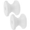 Healvian 2 Pezzi Rullo di Ancoraggio Bianco in Nailon Resistente agli Urti per Barche, Accessorio Marino Ecologico per Imbarcazioni e Uso Nautico