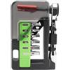 CAZSTYK 12 in 1 Manutenzione Della Bicicletta Multitool Piccoli Cricchetti Chiave Leggero Ciclismo Strumento Leghe Bit Extension Rod Repair Set Piccolo Cricchetti Chiave Strumento