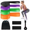 Generico Fitnessbänder Widerstandsbänder 5er Set, Resistance Bands con 4 Livelli di Resistenza, Elastici Fitness con Guida agli Esercizi e Borsa da Trasporto, per Allenamento Muscolare e Yoga