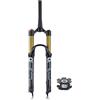 LHHL Forcella Ammortizzata ad Aria per Mountain Bike 26 27.5 29pollici Corsa 120mm Forcelle Anteriore per Bicicletta Sgancio rapido 9 * 100mm conica per XC AM MTB(B,27.5inch)