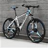 LapooH 26'' Mountain Bike pieghevoli, Bici MTB 21/24/27/30 velocità, ruote a raggi da 26 pollici a sospensione completa, bicicletta antiscivolo per uomo/donna,B,21 speed