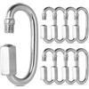 SENENQU 16 Pezzi Moschettone a Vite Acciaio Inox M4, Maglia Rapida con Chiusura Filettata, Connettore Resistente per Corde, Catene, Campeggio, Trekking e Fai da Te