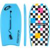 Osprey Bodyboard da 94 cm per Bambini e Piccoli Adulti, Leggera tavola Boogie Board con guinzaglio, Nucleo Resistente per Surf e bodysurf, Blu Velocity