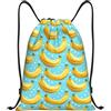 Generic Cute Banana Zaino Sportivo Unisex Borsa da Ginnastica Pieghevole Sacca da Palestra per Spiaggia Vacanze Ginnastica 39X46Cm