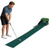 Generic Putting Green Indoor, tappetino da golf da 259 cm con sistema di ritorno automatico della palla, indicatori di distanza, superficie in fibra sintetica, allenatore di golf portatile per casa, ufficio