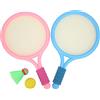Pwshymi Set di Racchette da Badminton per Bambini Design Carino per Giochi All'aperto Al Coperto per Bambini Dai 3 Anni in su Materiale ABS 2 Racchette 1 Palla di Gomma