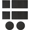 Generic Kit di riparazione per trampolino, 6 pezzi, 16 x 20 x 1 cm, autoadesivo, in , parti di ricambio con raschietto per fori e nei tappetini