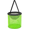 Generico Nassa Da Pesca Pieghevole - Pro | Cestello Porta Pesce Galleggiante Circolare Da 25x34 Cm Con Coulisse | Rete Per Esche Vive E Catture Guadino Per Gamberi Granchi E Pesca Sul Ghiaccio Lago Fiume