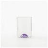 Bicchiere Tumbler Luna in Vetro con Punto Lilla - Ichendorf Milano