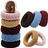 FUKPO - Set di 10 fasce per capelli in cotone spesso, senza cuciture, per ragazze, elastici da donna, coda di cavallo (colori misti)