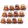 YLLZJ Mini Clip per Capelli Plastica, 12 PCS Artigli per Capelli Donna Mollette per Capelli Mini Pinze per Capelli, Adatto per Ragazze e Donna, Marrone