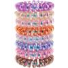 Specora - Classic Spiral elastici per capelli antracite, viola, rosa, trasparente, arancione, delicata… - 4 cm - confezione da 8 - TPU - delicato sui capelli - senza tirare
