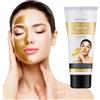 QEEROYO Maschera Viso Oro 24K Peel Off, Maschera Per Il Viso in Oro, Collagene Dorato Maschere Viso Peel Off, Idratante e Esfoliante e Illuminante Maschere, Per Azione Idratante,Idratazione Della Pelle 60g