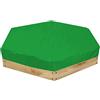 Gsycle Copertura per sabbiera, copertura protettiva per giocattoli di sabbia per sabbiera esagonale Copertura impermeabile per piscina con copertura per sabbiera con coulisse per (Verde)