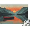 KQZJXNRPHG Puzzle Lago di Montagna al Tramonto 1000 Pezzi Puzzle per Adulti 52x38cm/1000pcs