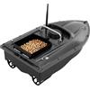 xbdgeyey Barca per esche da pesca da 500 m, con luci LED, in acciaio inox ABS, posizionamento con luce notturna, barca per esche da pesca, barca da pesca con telecomando, per lanciare in fiumi, laghi o acque