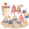 VBACALA Set Gelato Giocattolo da Spiaggia per Bambini, 13 Pezzi con Secchiello, Formine Sabbia e Accessori Gelateria, Giochi Mare e Giardino, Regalo Estate Bambini 3+ Anni