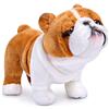 lilizzhoumax Bulldog Inglese Cane Peluche 30cm/12", simulazione simpatico giocattolo Cane Animale di Peluche, morbido Cane Bambole Animali Selvatici Regalo per Bambini e Ragazzi