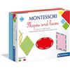 Clementoni- Montessori-Forme e Lacci Giocattolo educativo per Bambini-età 3 Anni, Multicolore, 61335