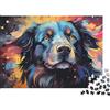 KQZJXNRPHG Arte del Cane Blu Puzzle 1000 Pezzi per Adulti Rilassamento 52x38cm/1000pcs