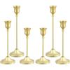Tunyet Portacandele in metallo, 10 pezzi, portacandele conici per candele a colonna, portacandele per decorazioni di Halloween (6LSGOLD)