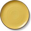 HAK Kähler Kähler Design Colore 690601 - Piatto piatto piatto in ceramica, realizzato a mano, colore: giallo zafferano, diametro: 27 cm