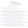 Relaxdays Appendini Multipli per Pantaloni, Set da 5, Antiscivolo, salvaspazio, HxL: 35 x 32 cm, Bianco