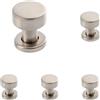 GTV - Anello in acciaio inox - Acciaio spazzolato - Pomelli per mobili in acciaio inox spazzolato, pomelli da cucina (Confezione da 5)