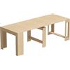 HOMCOM Tavolo Consolle Estendibile con 5 Lunghezze Regolabili per 10 Persone, Stile Moderno Minimalista, Effetto Legno Chiaro | Aosom Italy