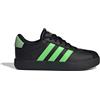 adidas Scarpe Sneakers Bambini Unisex Adidas VL Court 3.0 K Nero Verde Lifestyle