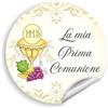 Handmade Generico 30 Pezzi Adesivi tondi Prima Comunione, 40 mm, Etichette Confetti, Thank You Stickers, Grazie, Festa, Tondo, Rotondo (C02-A)