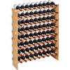 VEVOR Scaffale Autoportante Portabottiglie per Cucina per 72 Bottiglie 8 Ripiani, con Capacità di Carico Totale di 80 kg, Anti-oscillazione, Porta Bottiglie da Pavimento per Cantina, Bar
