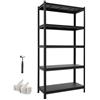 VEVOR Scaffale per Garage, Scaffale Metallico Portaoggetti, 5 Ripiani Regolabili, Capacità 1360 kg, Scaffalatura Multiuso, per Cucina, Dispensa, Cantina e Bagno, 92,5 cm L x 41,7 cm P x 181,3 cm A